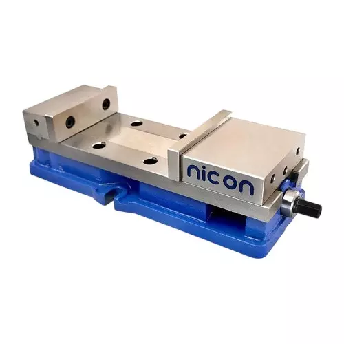 Nicon Precision Lockdown Jaw Machine Vice with Swivel Base Ductile Cast Iron Body 310 mm Jaw Width and 400 mm Opening, MMV300