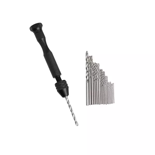 YADAV Precision Pin Vise Hand Drill with 25 Pcs Micro Twist Drill Bit Set 0.5–3.0 mm for PCB, Metal, Wood, Jewelry & Plastic