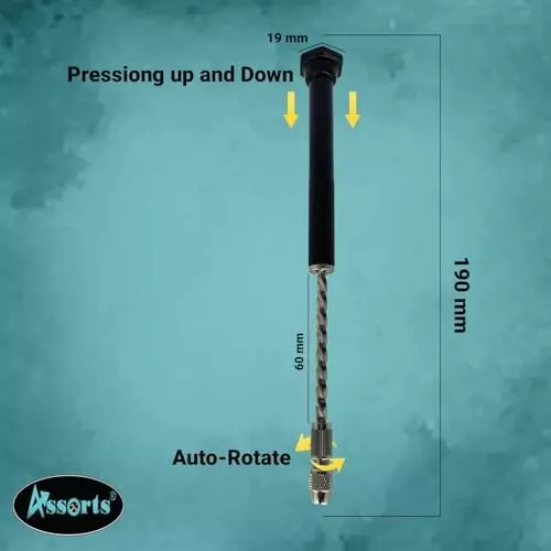 Assorts Spiral Push Hand Pin Pin Vise Resin 0-2 mm Capacity for Accurate Drilling & Tapping