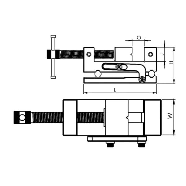 Nicon Precision Tool Maker Sine Vice Screw Type Alloy Steel Body 75 mm Jaw Width and 85 mm Opening, SVS75