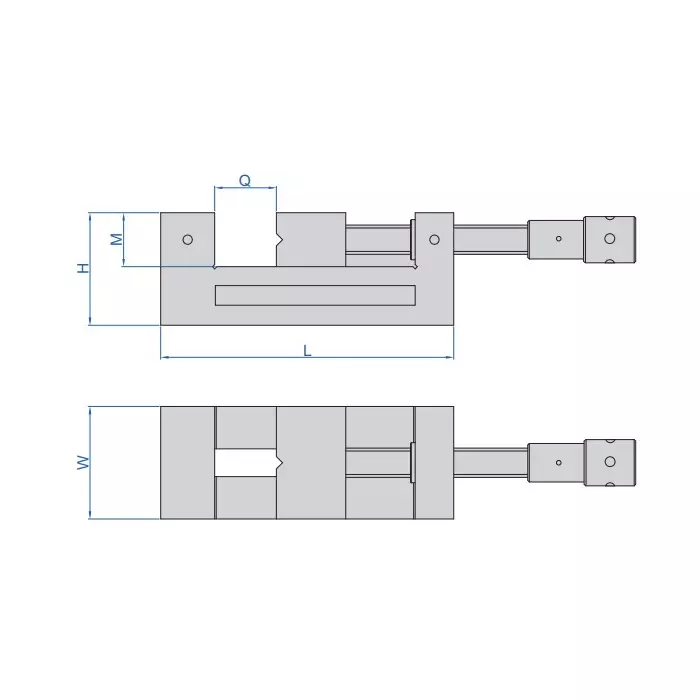 Insize Alloy Steel Precision Vise 0-102 mm Jaw Opening 73 mm Width, 6520-102
