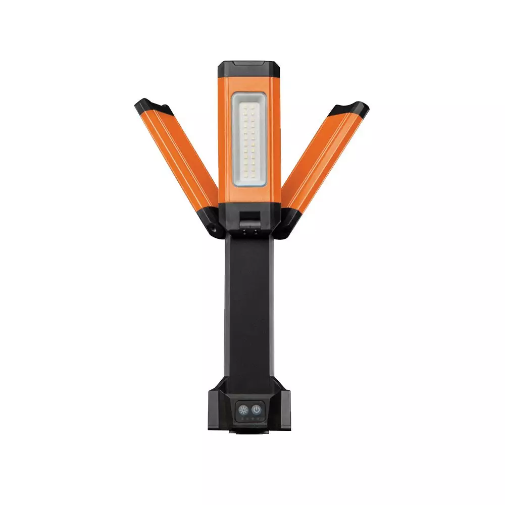 Groz Cordless Site Lamp 3 Head Design2000 Lumen 3.7 V, 4000 mAh 360° Multi-Directional, LED/685