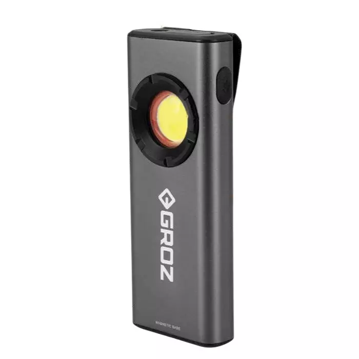 Groz Superbright Flashlight with Laser Aluminium Alloy 1200 lm 3.7 V/2000 mAh Li-Po Battery Power Source IPX6 Grey, LED/191