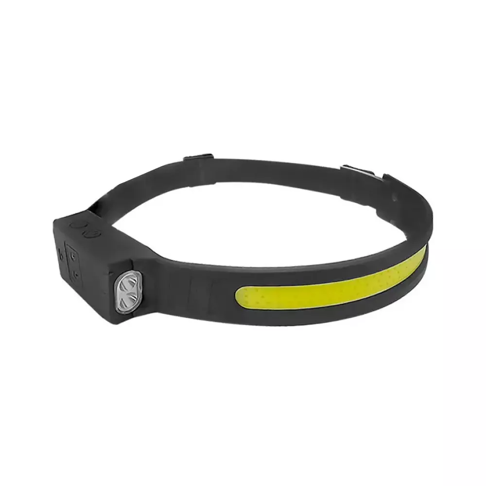 Groz High Powered Strip Light Headlamp 500 Lumen 3.7 V, 1200 mAh Lithium Polymer Battery Grey, LED/250HP/UV