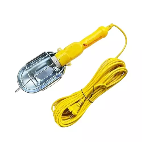 Malfah Enterprises Work Light Led Without Bulb 10 m (1000 cm) Non-Slip Handle ABS Yellow