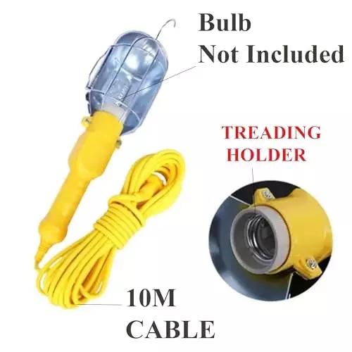 Malfah Enterprises Work Light Led Without Bulb 10 m (1000 cm) Non-Slip Handle ABS Yellow