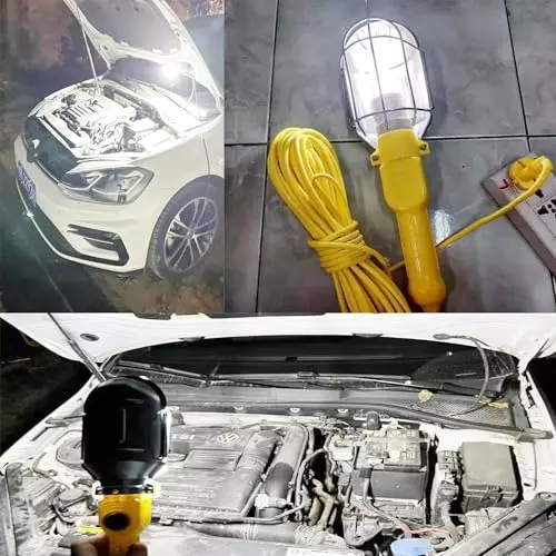 Malfah Enterprises Work Light Led Without Bulb 10 m (1000 cm) Non-Slip Handle ABS Yellow