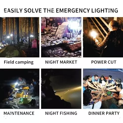 Malfah Enterprises Work Light Led Without Bulb 10 m (1000 cm) Non-Slip Handle ABS Yellow