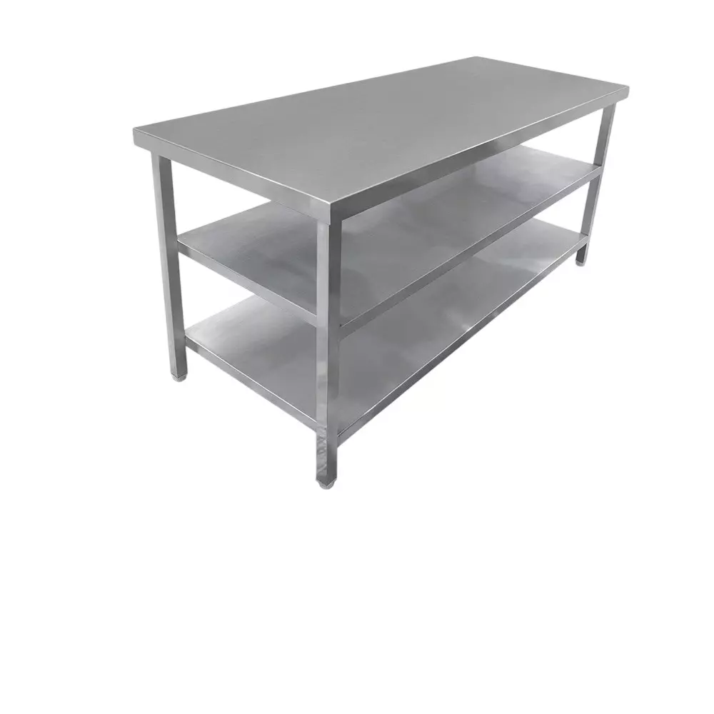 Vinayak Machines Premium 3 Shelf Working Table 24×48×34 Inch Size Stainless Steel