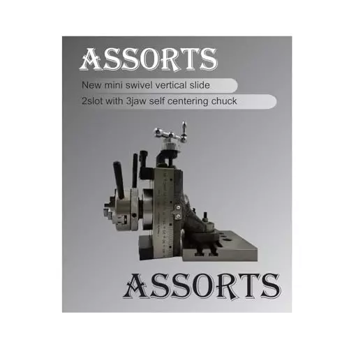 Assorts Mini Swivel Vertical Slide 90x50 mm Size 50 mm Jaw Size 3 Jaws Self-Centering Chuck 2 Slots