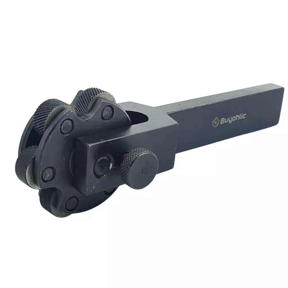 Buyohlic International 6 Knurls Rotating Head Knurling Tool 3/8x7/8x5-1/2 inch, Grey