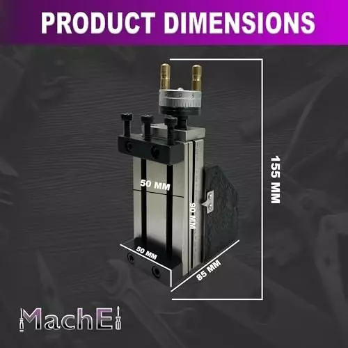 MachEl Mini Vertical Milling Slide 90x50 mm Bed for Precision Lathes