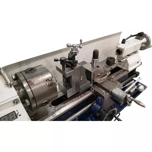MachEl Mini Vertical Milling Slide on Z-Type Angle Plate with 2 inch (5.08 mm) Mini Vice (Direct Lathe Fit, No Clamp)