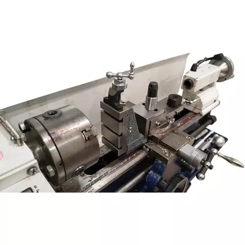 MachEl Mini Vertical Milling Slide on Z-Type Angle Plate with 2 inch (5.08 mm) Mini Vice (Direct Lathe Fit, No Clamp)