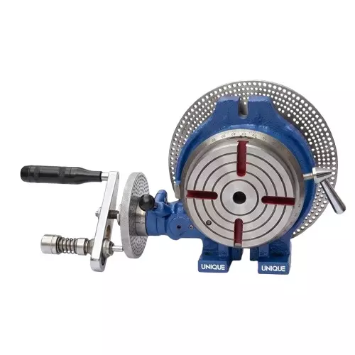 Unique Rotary Milling Table With Indexing Device Horizontal & Vertical System 24 Inch (609 mm) Diameter Blue for Industrial Use, U 337