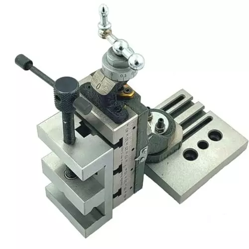 MachEl Mini Vertical Milling Slide with 50mm Steel Vice & Base Plate Swivel Type, Direct Fit for 7x14 Mini Lathe