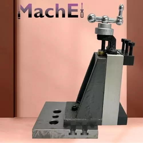 MachEl Mini Vertical Milling Slide with Base Plate Fixed Type with Clamps, Direct Fit for 7x14 Mini Lathe