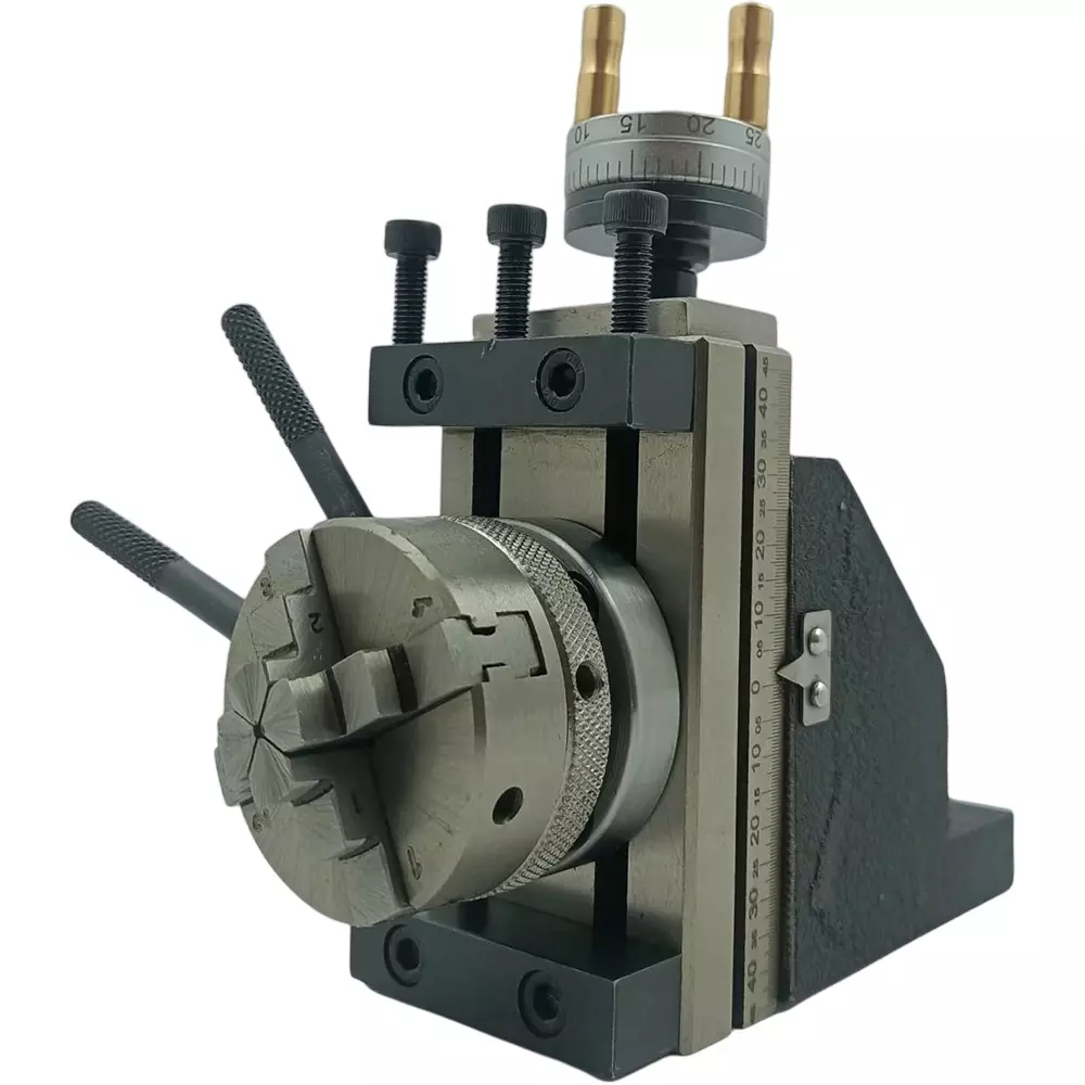 Assorts Mini Vertical Slide with Back Plate Self-Centering Chuck 50 mm Compact for Mini Lathe Applications
