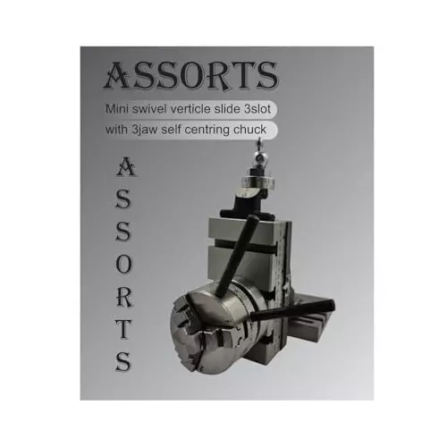 Assorts Mini Swivel Vertical Slide 90x50 mm Size 50 mm Jaw Size 3 Jaws Self-Centering Chuck 3 Slots