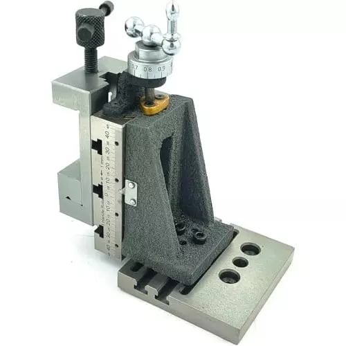 MachEl Mini Vertical Milling Slide with 50mm Steel Vice & Base Plate Direct Fit for 7x14 Mini Lathe