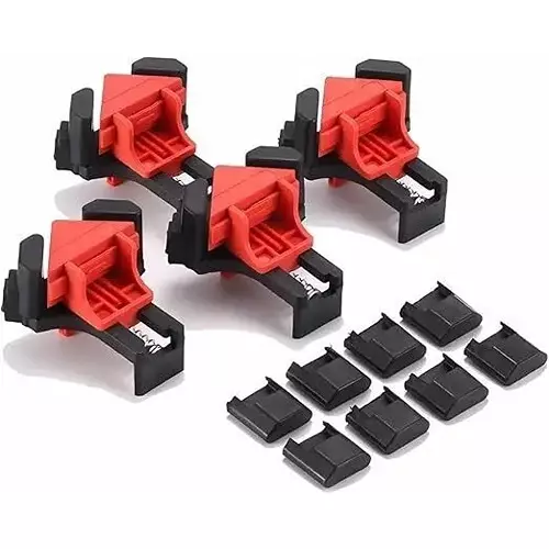 NIKTION Corner Clamp 90° Plastic Orange, Black (Pack of 8)