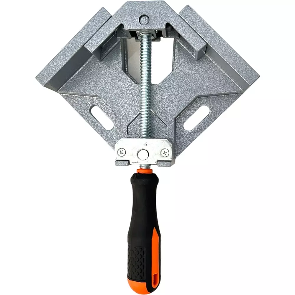 Catson Corner Clamp / Right Angle Clamp 90° Aluminum Alloy & TRP Rubber Handle Silver 70 mm (2.76 inch) Jaw Opening