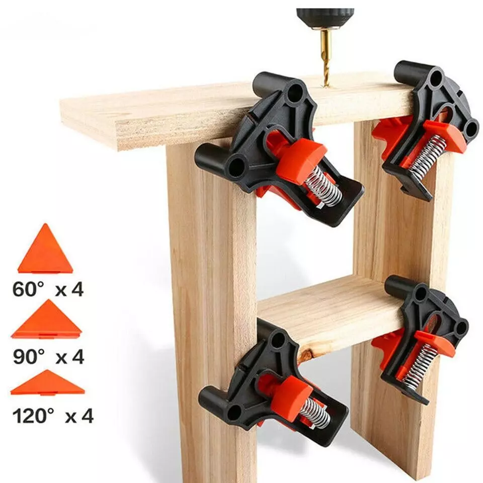 GENERIC Woodworking Corner Clip 90° Right Angle for Picture Frames, Furniture Repair & Fixing (Pack of 4)