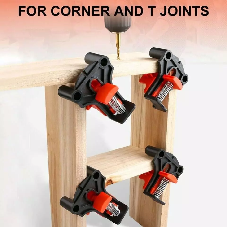 GENERIC Woodworking Corner Clip 90° Right Angle for Picture Frames, Furniture Repair & Fixing (Pack of 4)