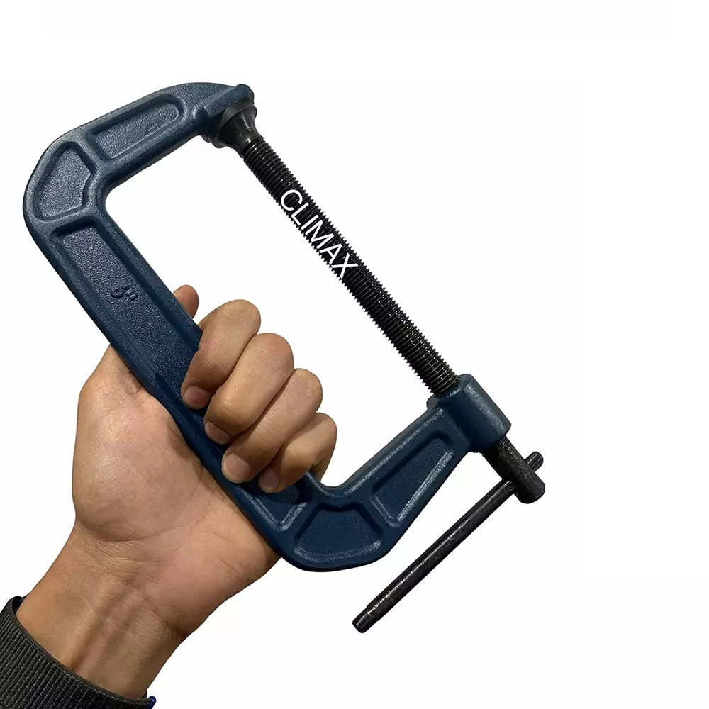 CLIMAX 150 mm (6 inch) Heavy-Duty Drop-Forged C-Clamp Carbon Steel for Woodworking (Set of 2)