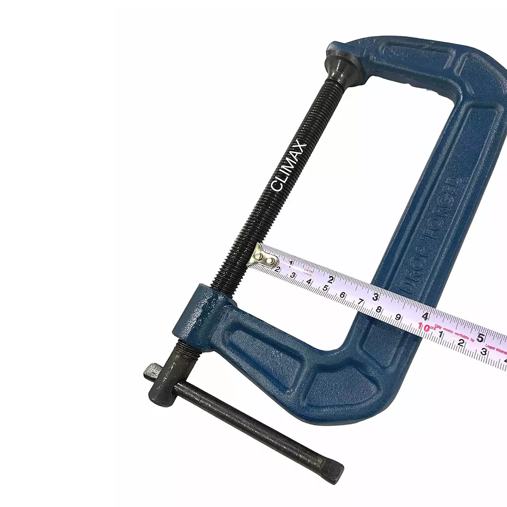 CLIMAX 150 mm (6 inch) Heavy-Duty Drop-Forged C-Clamp Carbon Steel for Woodworking (Set of 2)