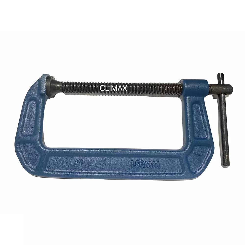 CLIMAX 150 mm (6 inch) Heavy-Duty Drop-Forged C-Clamp Carbon Steel for Woodworking (Set of 2)