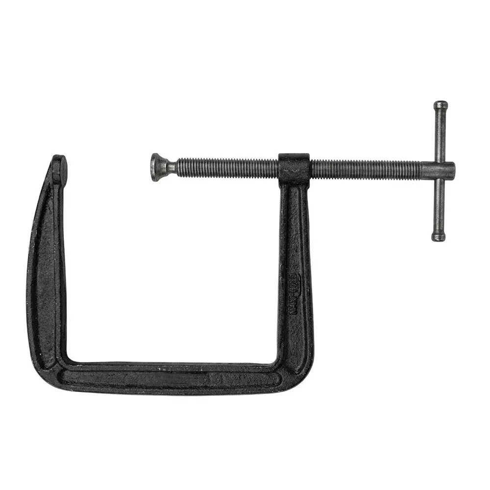 Inder C Clamp Deep Throat Neo Black Color Ductile Iron Body 4 inch (101.6 mm) Size and 6 inch (152.4 mm) Throat Depth, 498E