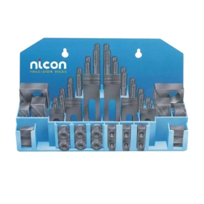 Nicon Clamping Kit Hardened & Tempered Suitable for T-Slot Size 18 mm x M-16 Screw Size, NCK-18-16