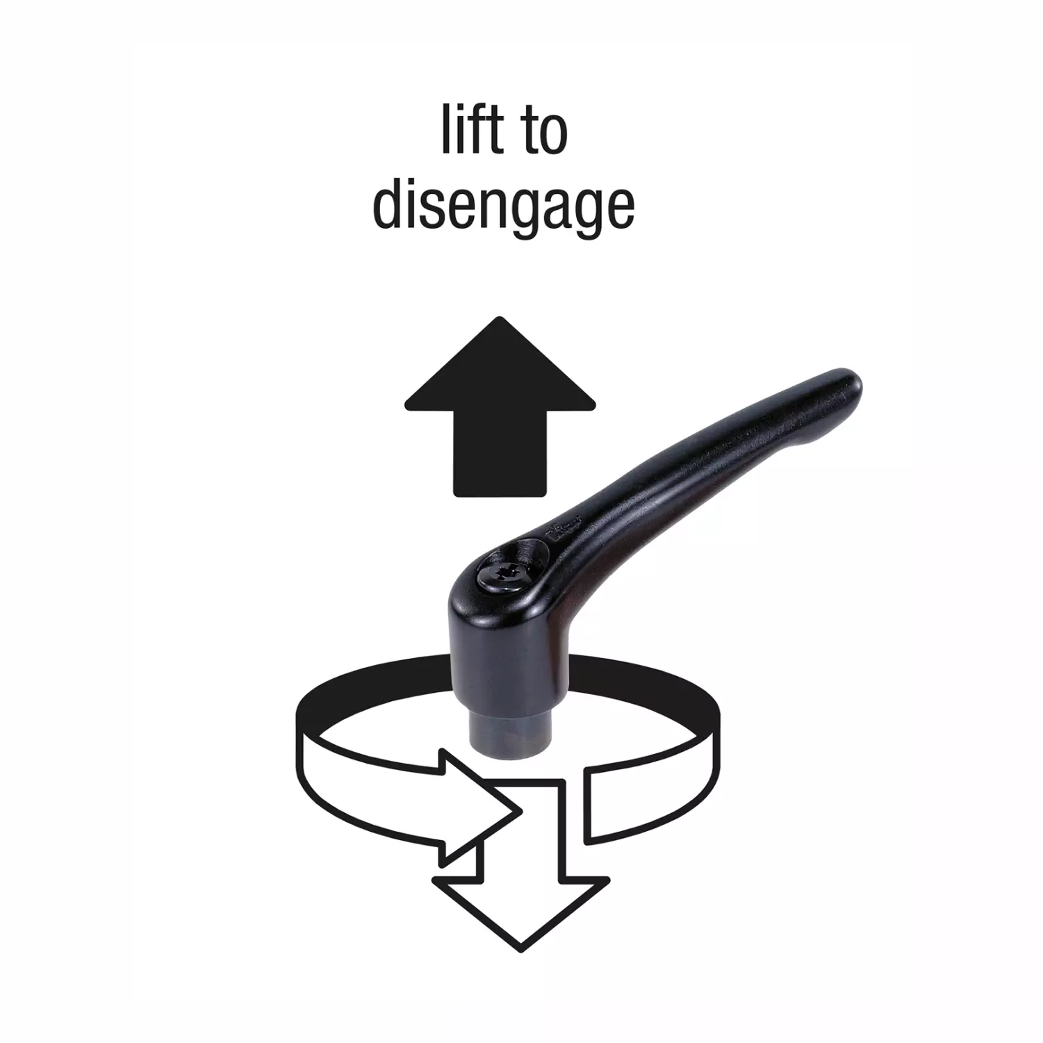 STEEL-SMITH K0122.1041 Clamping Lever with M4 Internal Thread