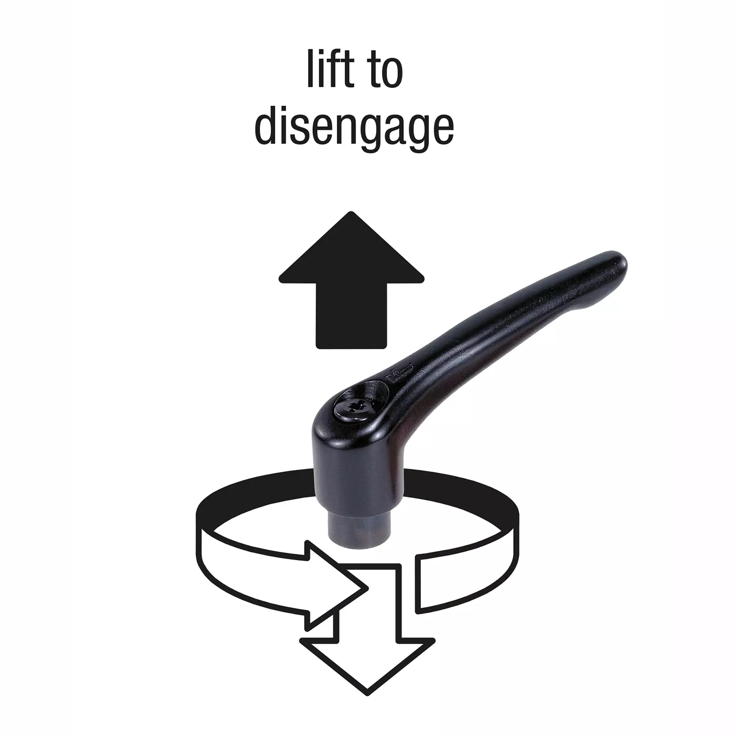 STEEL-SMITH K0122.1043 Clamping Lever with M4 Internal Thread