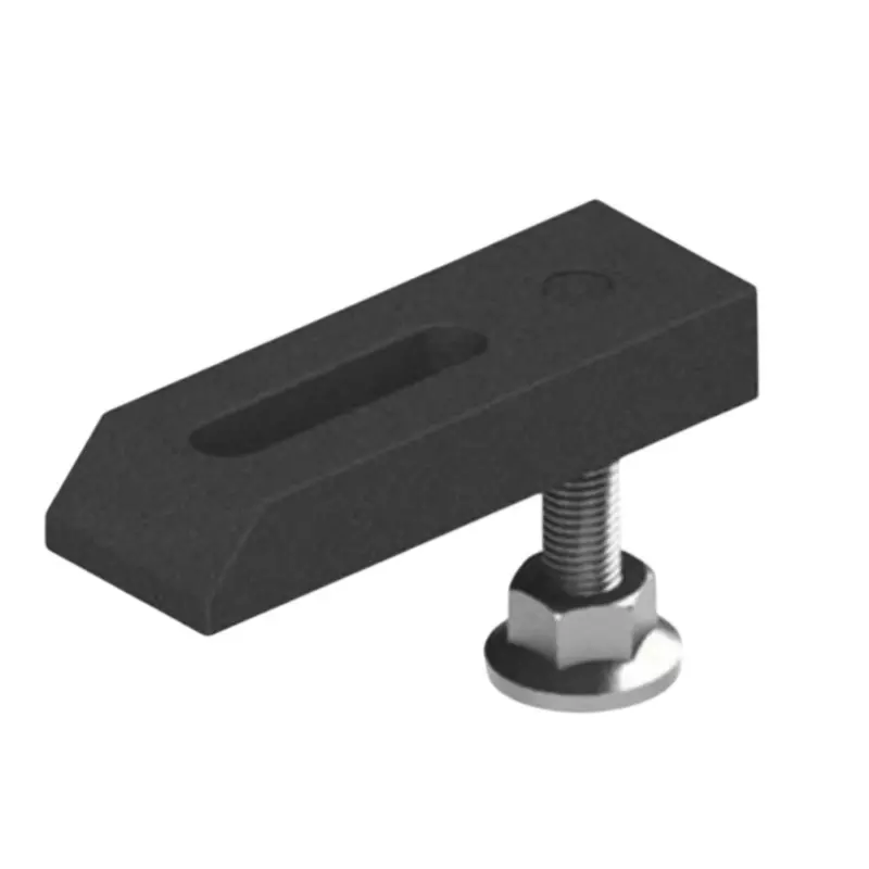 Clamp Smith Tapped End Clamp with Adjustable Support M35 Diameter 125 mm Length Hardened & Tempered Steel Black Finish, CSTEC-16