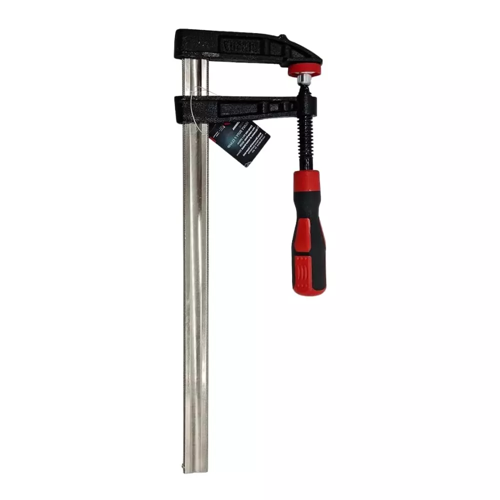 GENERIC Steel F Clamp with Rubberized Handle and Surface Protection PVC Cover 120x600 mm