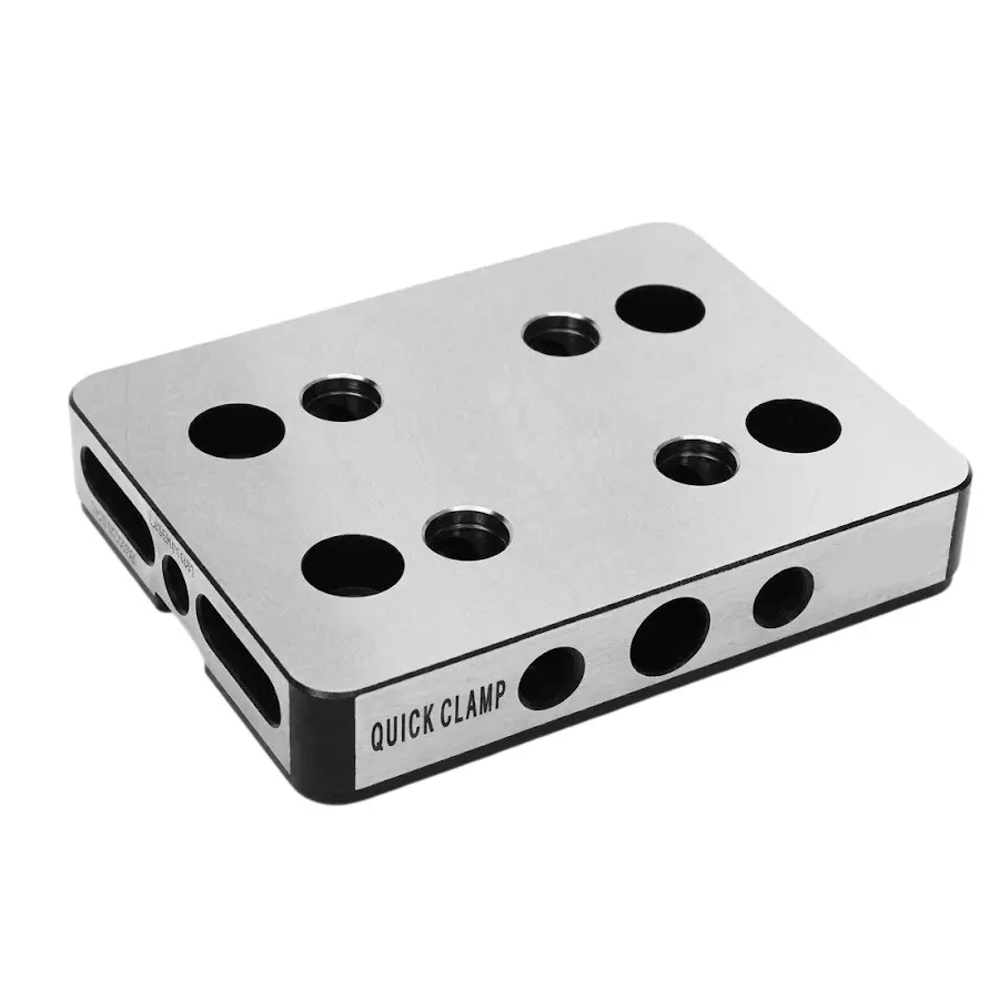 Unique Quick Point Clamping Plate With Clamping Edge & Mounting Bores Rectangular 96 mm Grid Size for Industrial Use, U3636 R