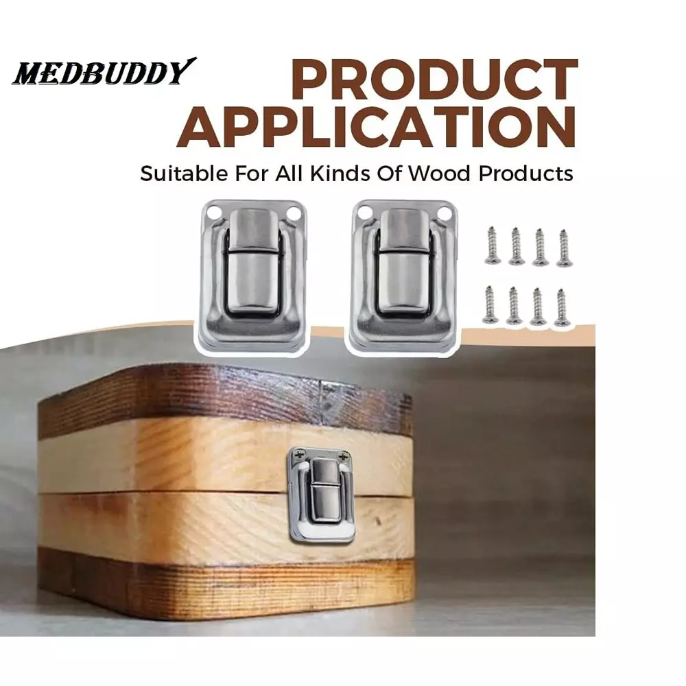 MED BUDDY Toggle Catch Lock Silver Chrome Finish (Pack of 20 Pcs)