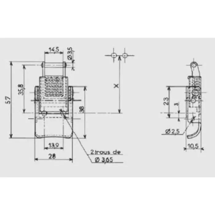 Savigny Steel Loc kAble Spring Loaded Toggle Latch, 40013 ZI (Pack of 2)