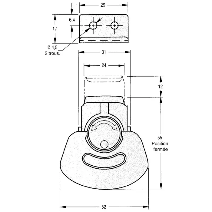 Southco Steel Spring Loaded Toggle Latch 67x52x19 mm, K2-3005-89 (Pack of 2)