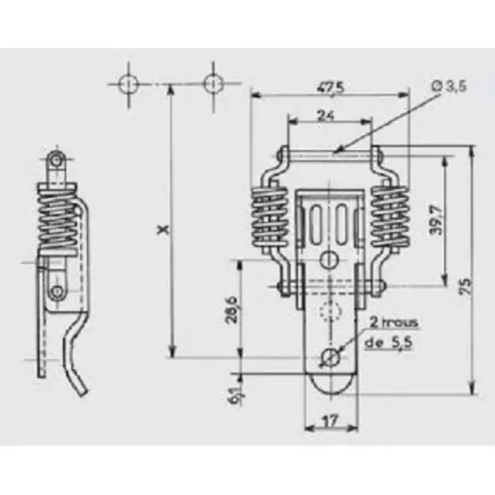 Savigny Steel Loc kAble Spring Loaded Toggle Latch, 40022 ZI (Pack of 2)
