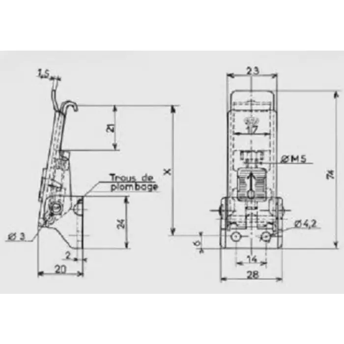 Savigny Steel Loc kAble Spring Loaded Toggle Latch, 40062 ZI (Pack of 2)