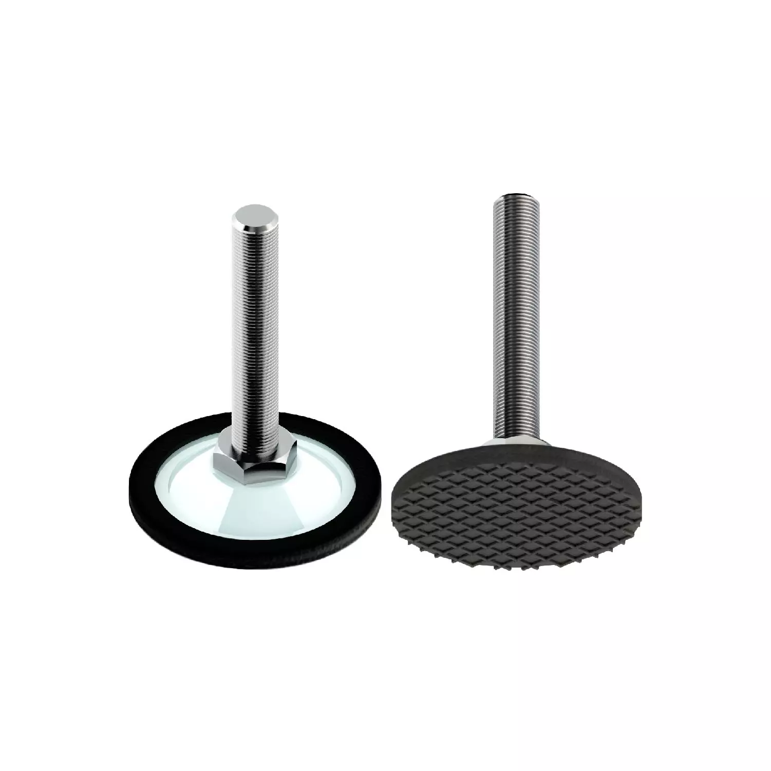 STEEL-SMITH Anti-Skid Swivel Leveling Pad Dia M12 x 70 Length, SLPM-SM-60-LD-1270-RP