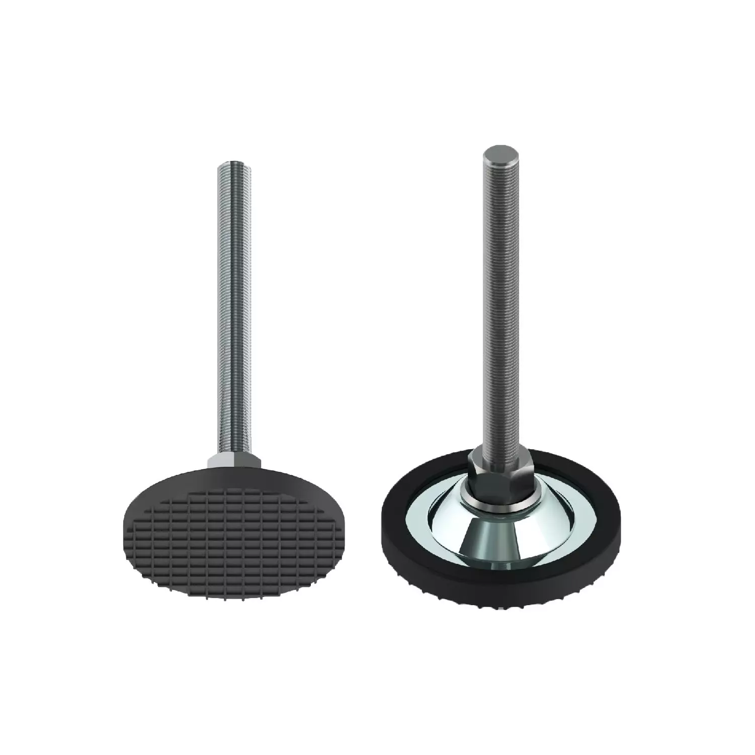 STEEL-SMITH Anti-Skid Leveling Pad Non-Swivel Dia M16 x 150 Length, SLPM-SM-60-16150-RP