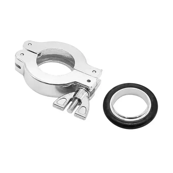 Ultrahivac Wing Nut Hinge Clamp with Aluminum Centering Ring KF-50 for Laboratory & Industrial Use (Pack of 5 Kit)