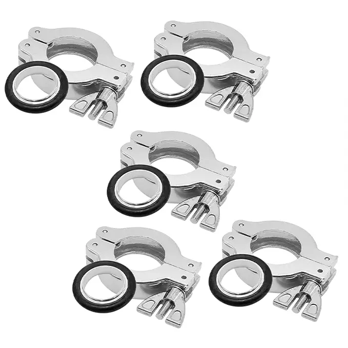 Ultrahivac Wing Nut Hinge Clamp with Aluminum Centering Ring KF-50 for Laboratory & Industrial Use (Pack of 5 Kit)