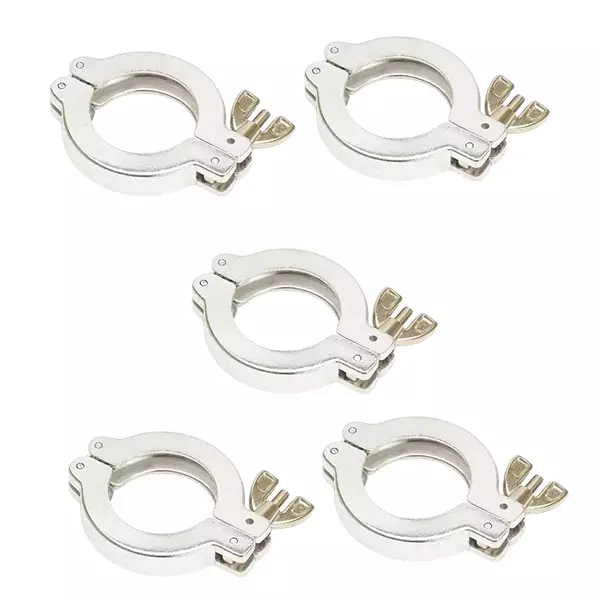 Ultrahivac Wing Nut Hinge ISO-KF Quick Release Flange Clamp KF-50 Aluminium (Pack of 5 Pcs)