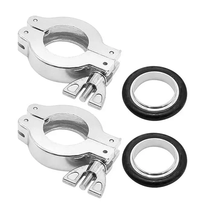 Ultrahivac Wing Nut Hinge Clamp with Aluminum Centering Ring KF-40 for Laboratory & Industrial Use (Pack of 5 Kit)