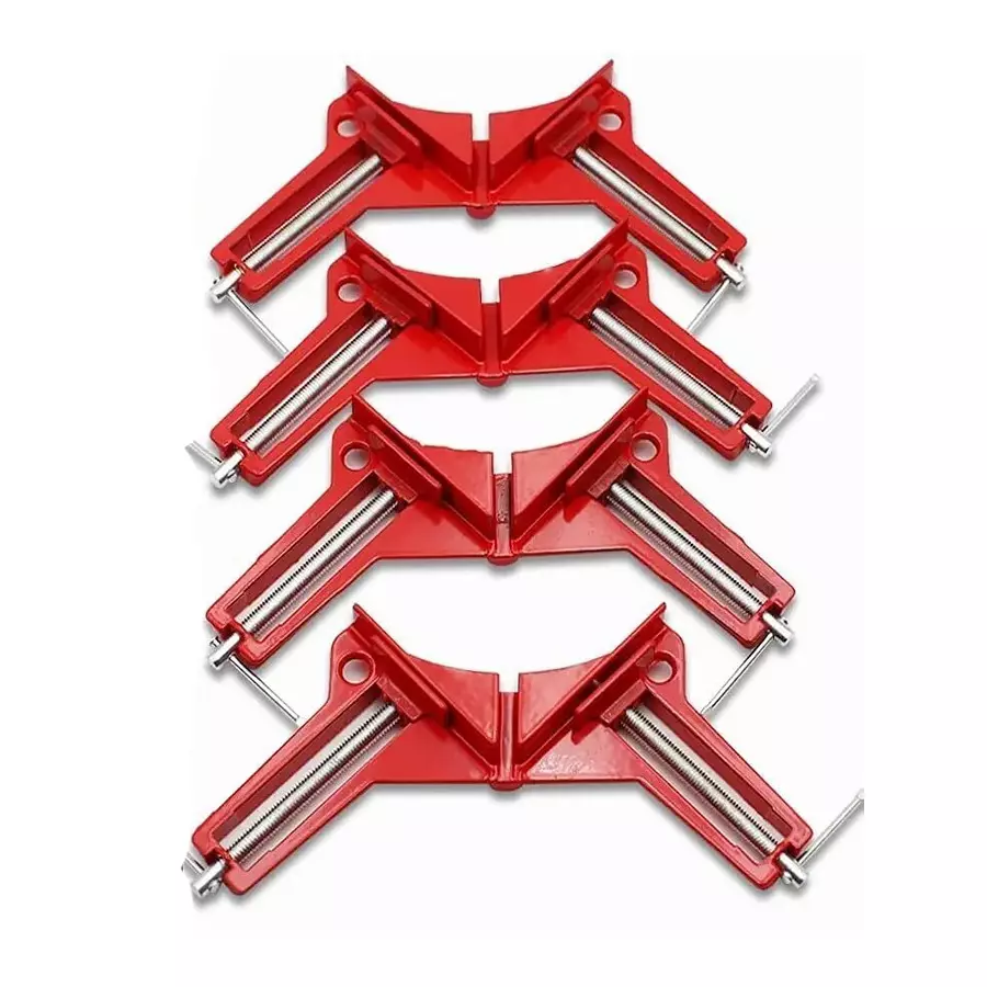 NIKTION Corner Clamp 70 mm Throat Depth 90° Angle Aluminium (Pack of 4)